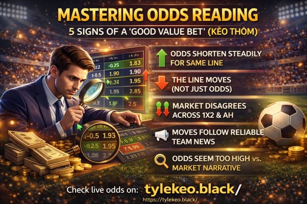 Mastering Odds Reading: 5 Signs of a “Good Value Bet” in the Bookmaker Market